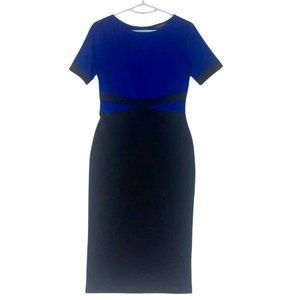 Woosea Blue and Black Dress, Size M, Great Condition, Spandex, Polyester